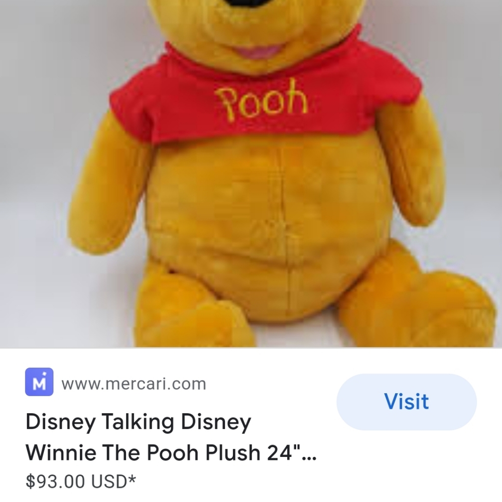 ❌2 Working Talking Tigger and Pooh Vintage Plushies - Picture 6 of 7